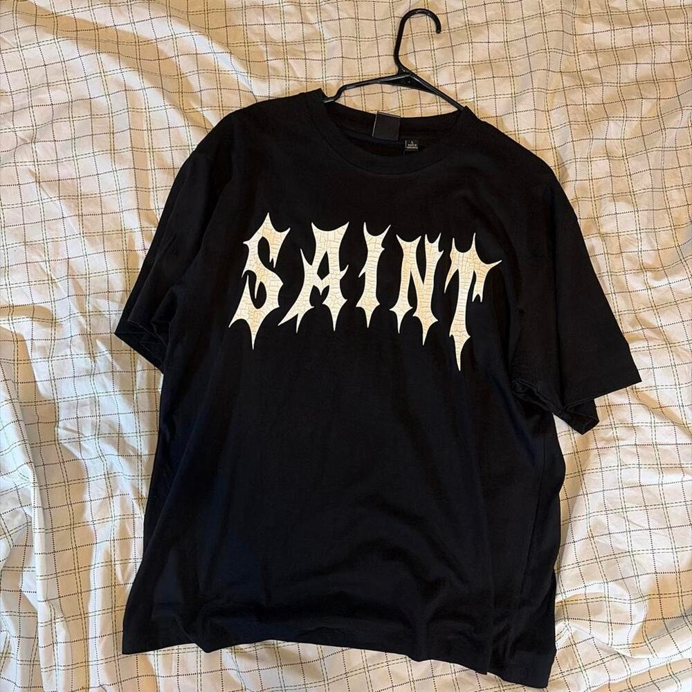 Saint Black T-Shirt Size L